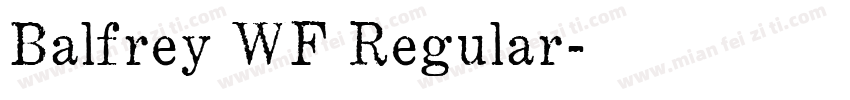Balfrey WF Regular字体转换